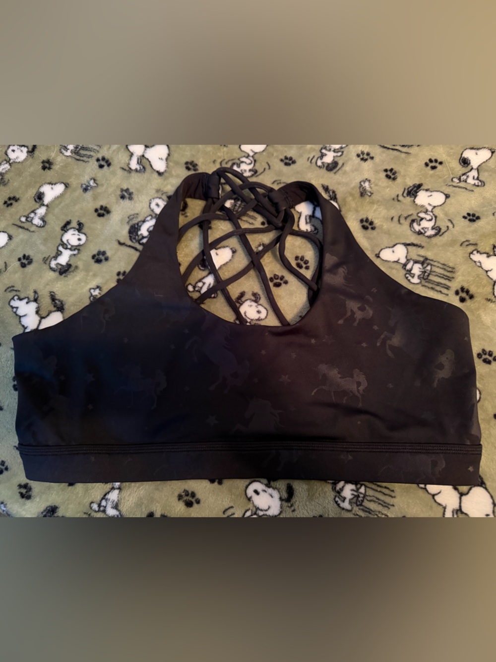 Constantly Varied Gear Black Sports Bra with Crisscross Detail